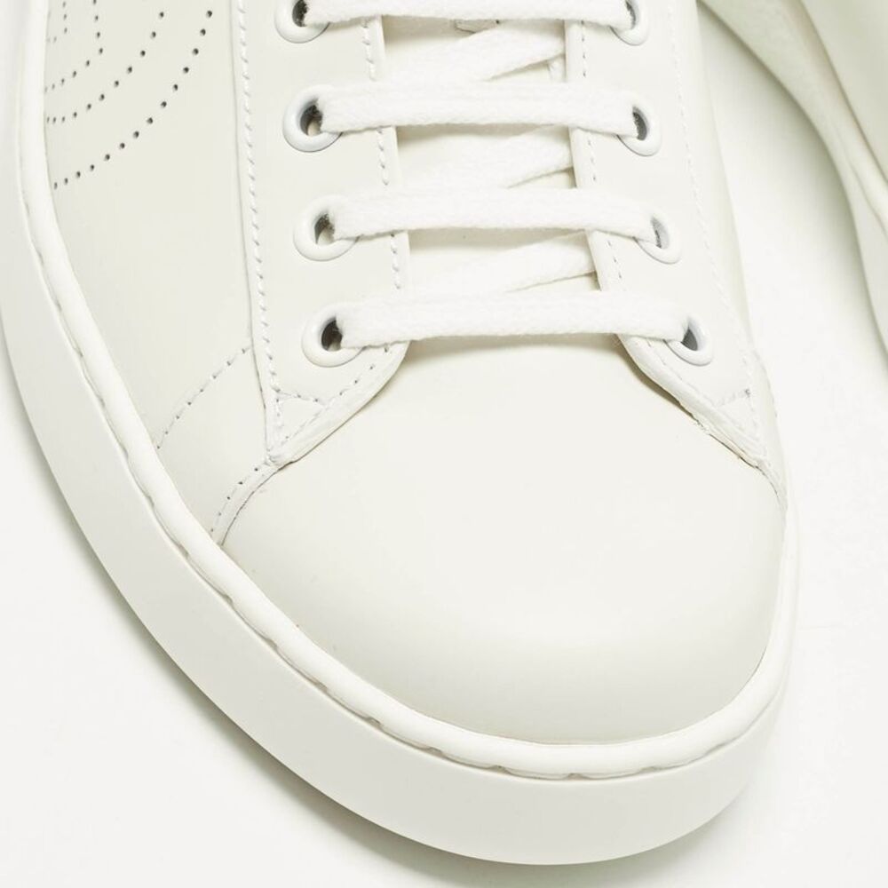 Gucci Ace Size 40 White Leather Lace Up Sneakers - Picture 7 of 7